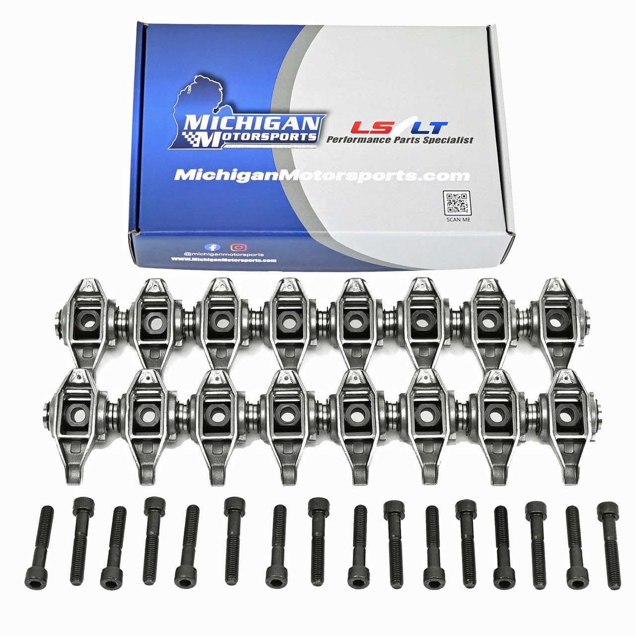 Michigan Motorsports LS1 Rocker Arms with Upgraded Trunnions Installed and Billet Stands - Fits 4.8L 5.3L 5.7L 6.0L LS Engines - Enhanced Valvetrain Performance and Durability - Set of 16 - Image 6
