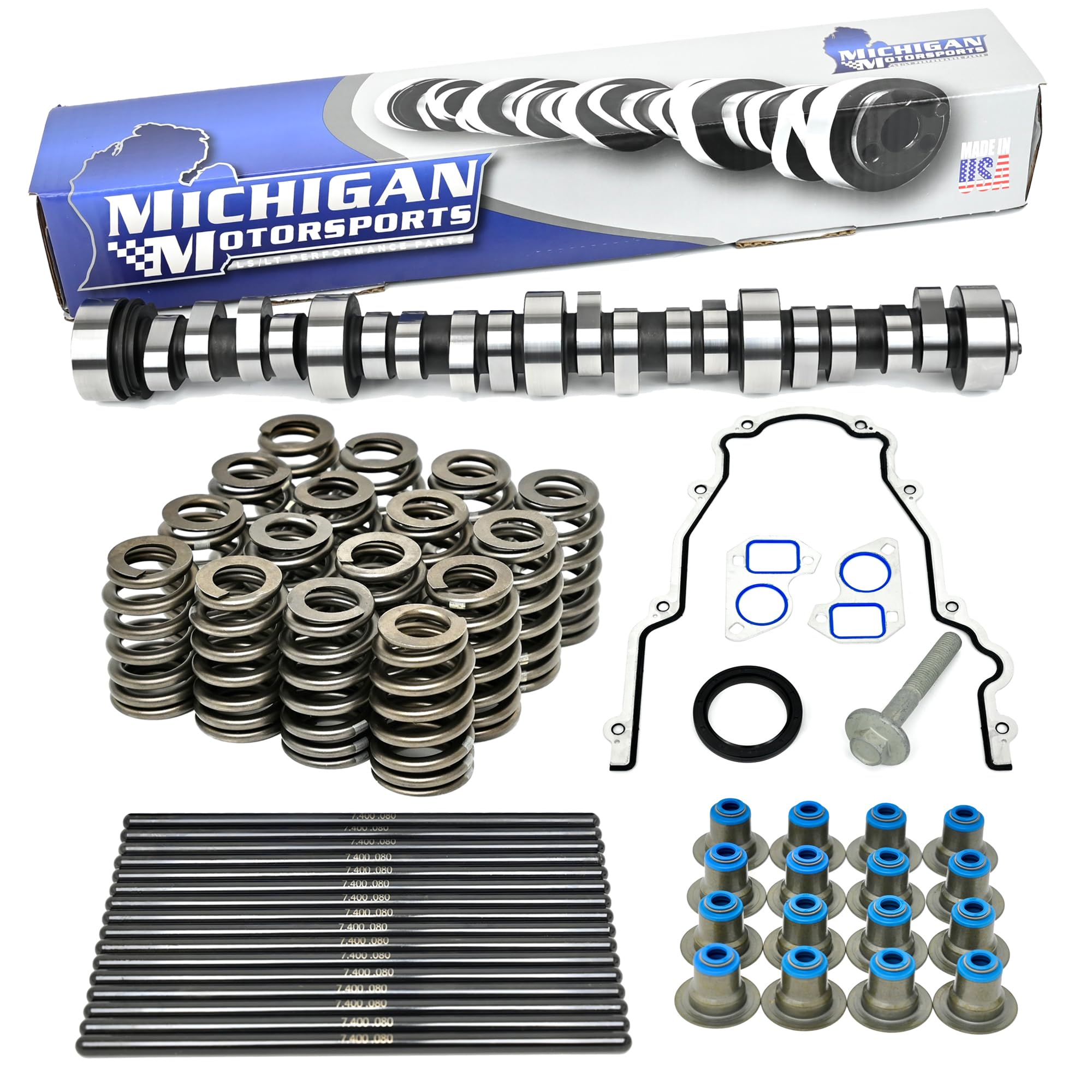 Michigan Motorsports Lumberjack LS Truck Camshaft Install Kit for GM/Chevy Gen III/IV LS 4.8L 5.3L LS Vortec Trucks (Includes Cam Kit, Gaskets, Lifters & Trays) - Image 5